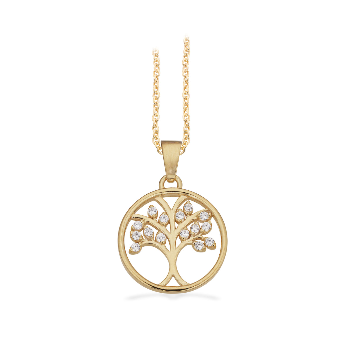 Scrouples -SoHo vedhæng Livets Træ cubic zir. sølv fg. m/kæde - Model.: 242572