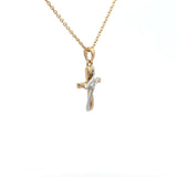 Amore Jewelry - 14 kt. guld vedhæng, kors med diamant, 0,03ct w/si - 20-22143