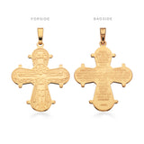 Scrouples - Forgyldt sølv vedhæng, Dagmarkors med Fadervor, 25x 22mm - Modelnr.: 25522F