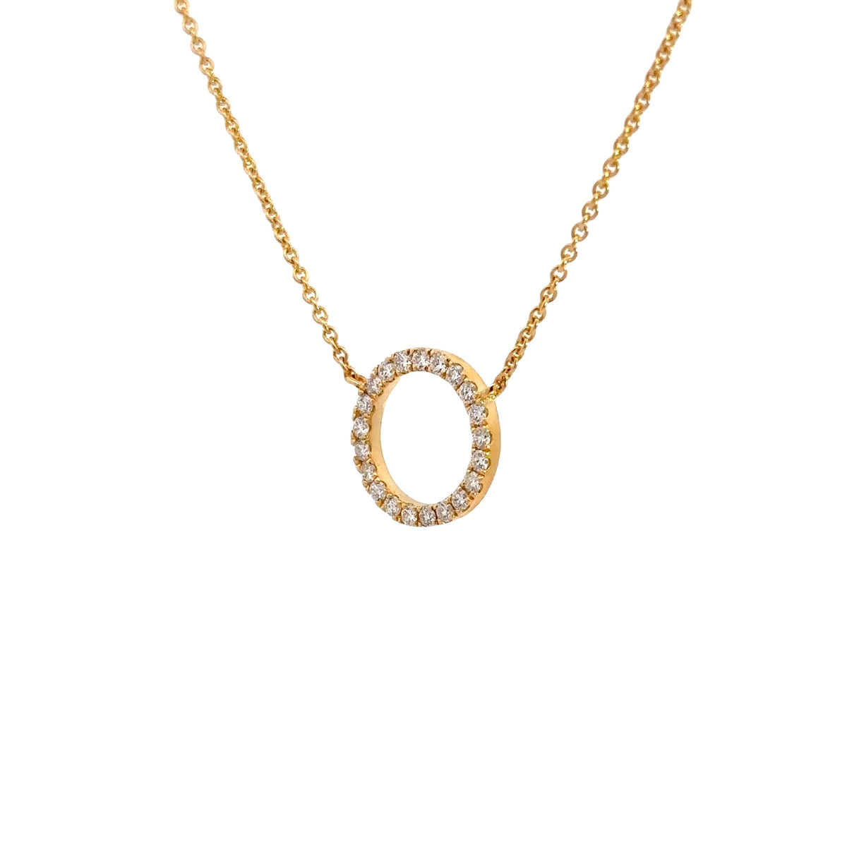 14 kt. Guld diamant cirkel vedhæng med 0,26ct w/si - Model: 20-22139