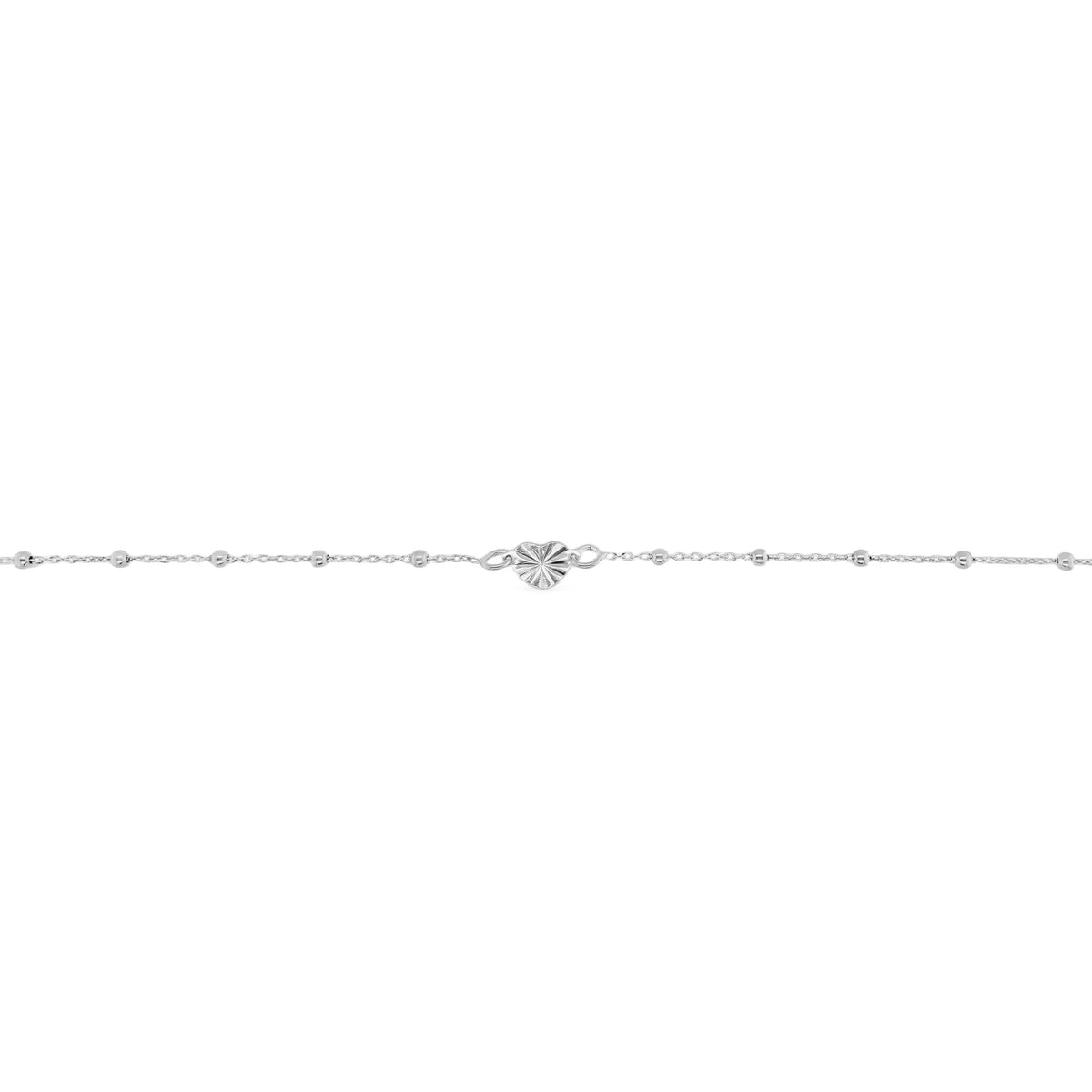 Scrouples-Armbånd plissé hjerte sølv 17+2 cm-model 300852A,M
