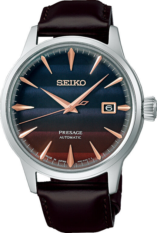 Seiko - LIMITED Presage automatik herreur, stål med læderrem - Model: SRPK75J1