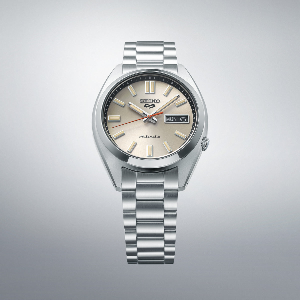 Seiko - Herreur, Stål med lænke, lys skive og automatik værk - Model: SRPK91K1