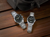 Seiko - Herreur i rustfrit stål med lænke og dato - Model: SUR569P1