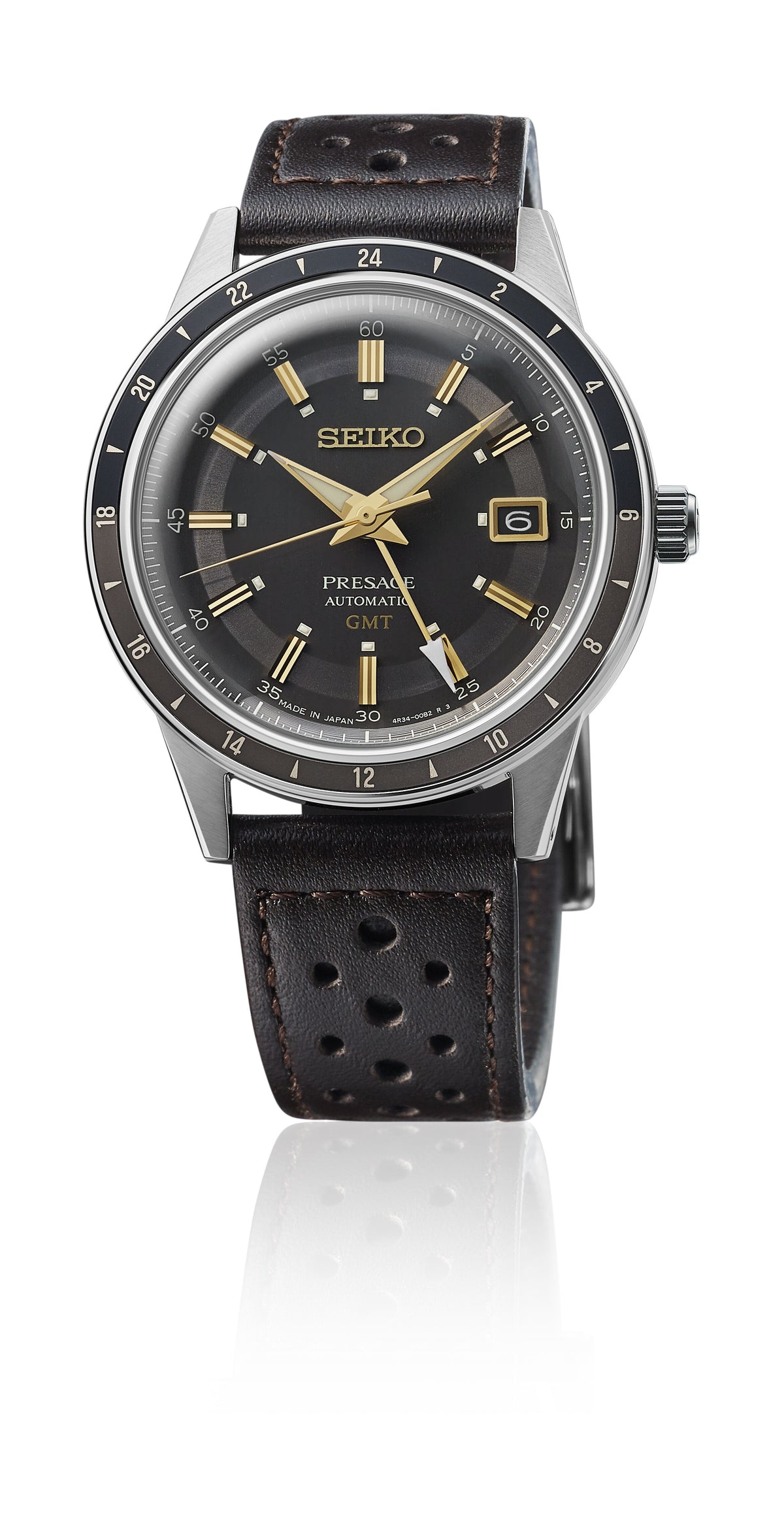 Seiko - PRESAGE automatic herreur stål med læderrem - Model: SSK13J1