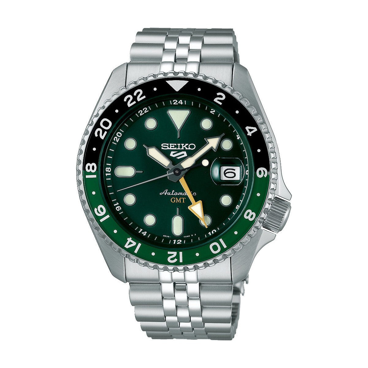 Seiko - Seiko 5 Sport automatik. Herreur i rustfrit stål med lænke og dato - Model: SSK035K1