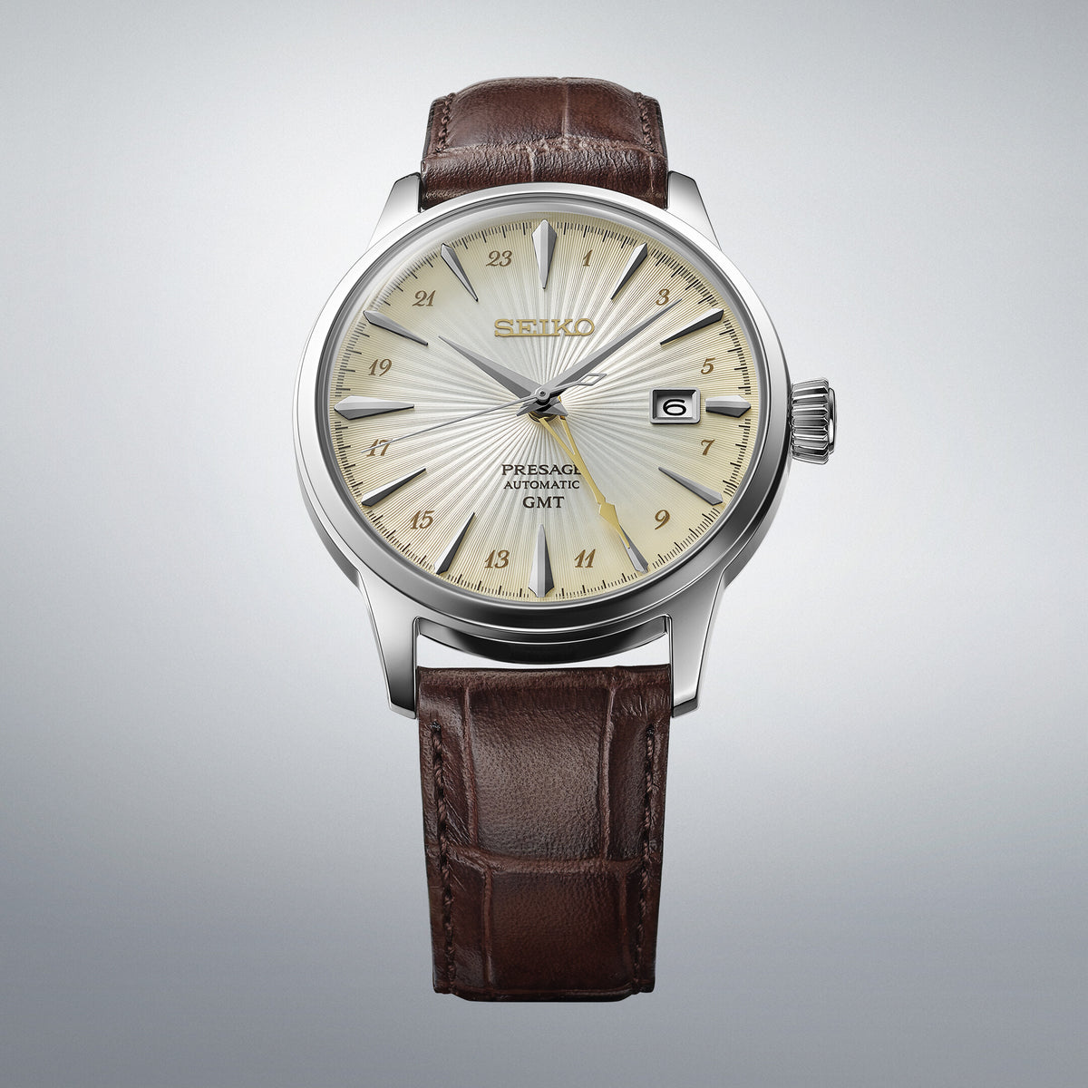 Seiko - Presage automatik herreur, stål med læderrem - Model: SSK041J1