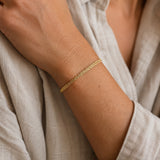 Scrouples-Armbånd flad rævehale fg 17+2 cm-model 301062A,M