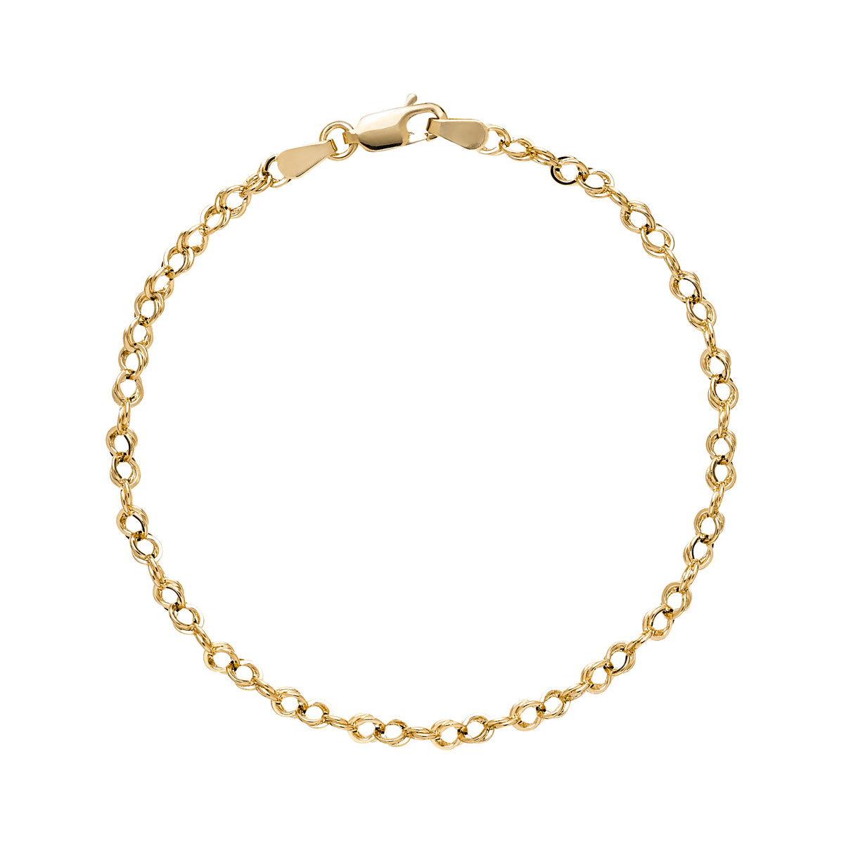 Lund Copenhagen Armbånd med runde led 18,5 cm i 8 kt. guld – model 3011232