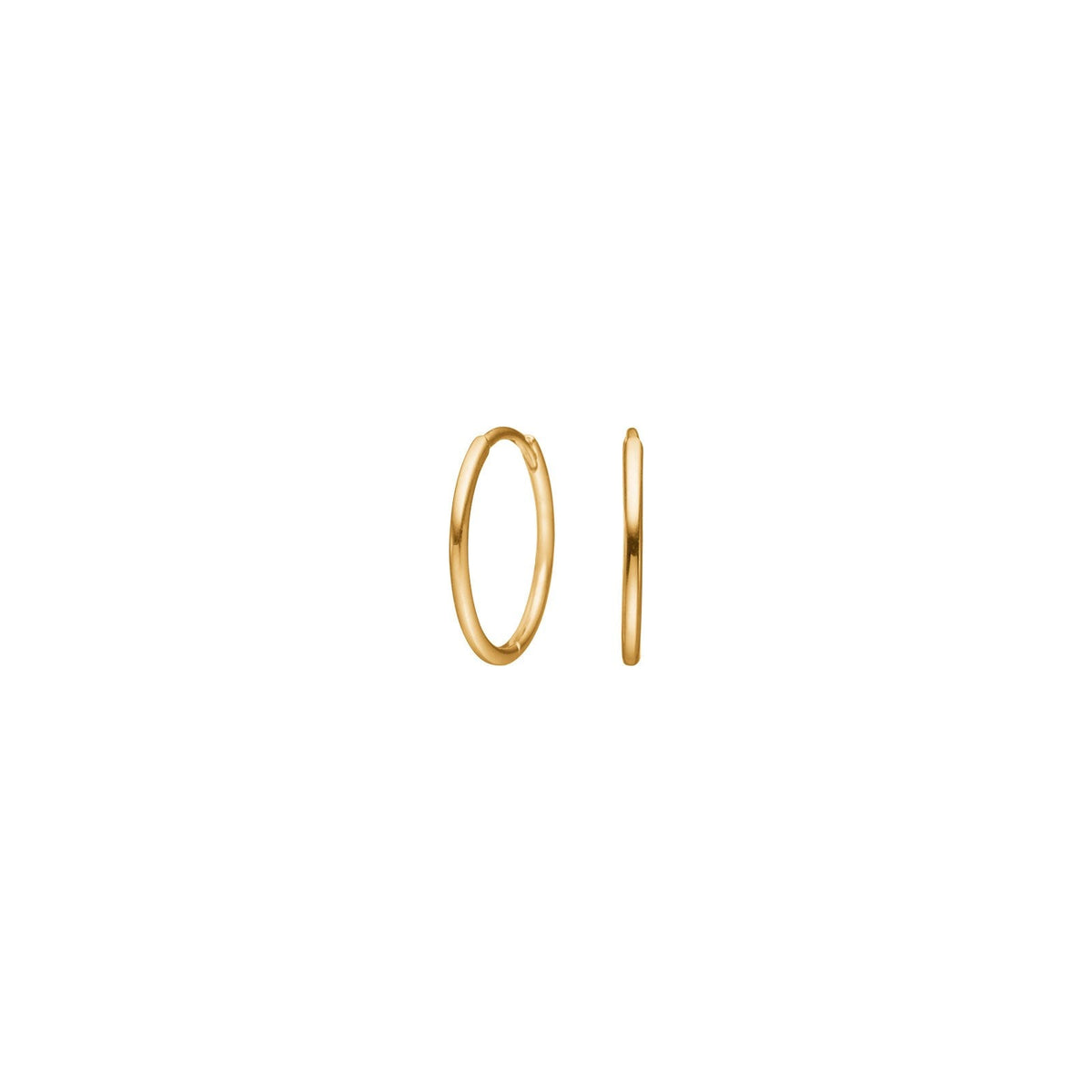 Siersbøl 14kt. Guld creol 12mm dia. 1mm tråd