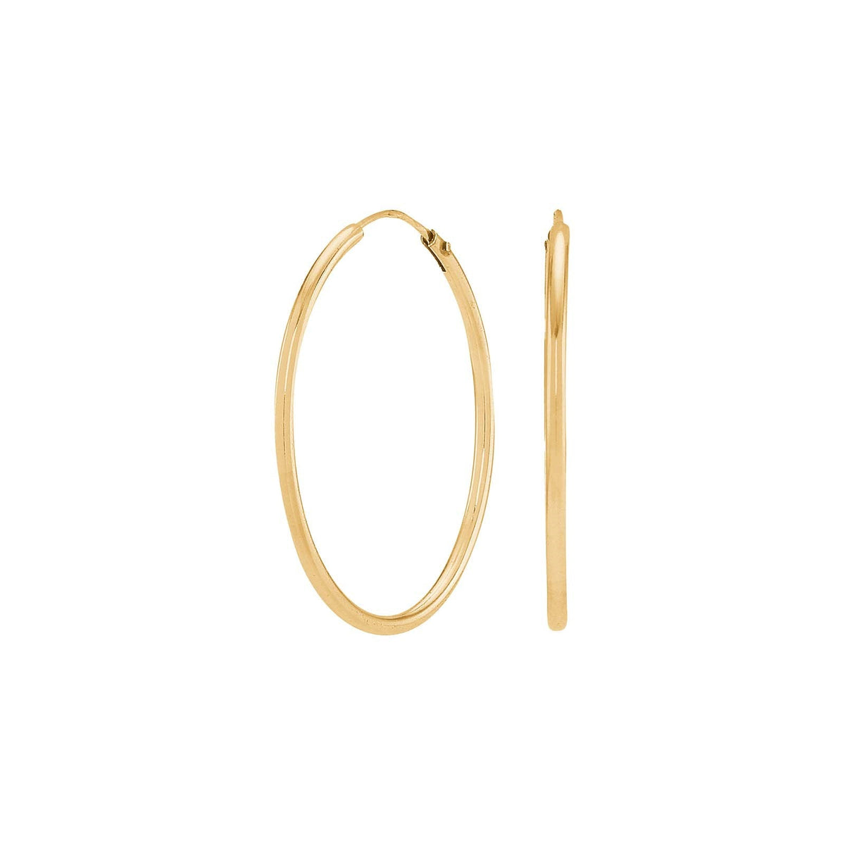 Siersbøl Forgyldt sølv creol 25mm HOOPS52 i 14 kt. guld