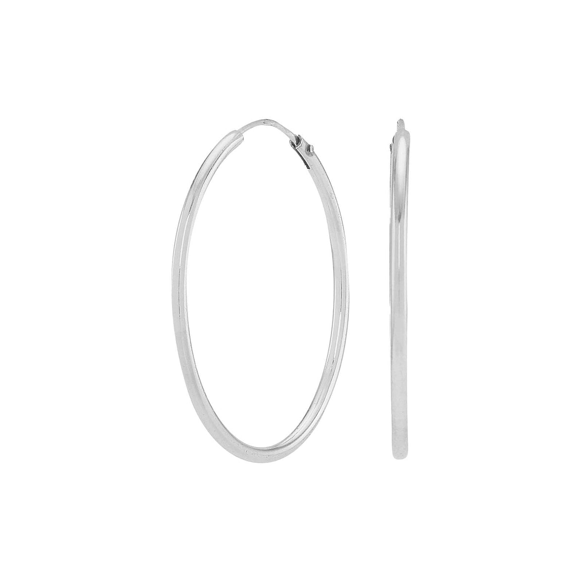 Siersbøl Rhodineret sølv creol 30mm HOOPS52