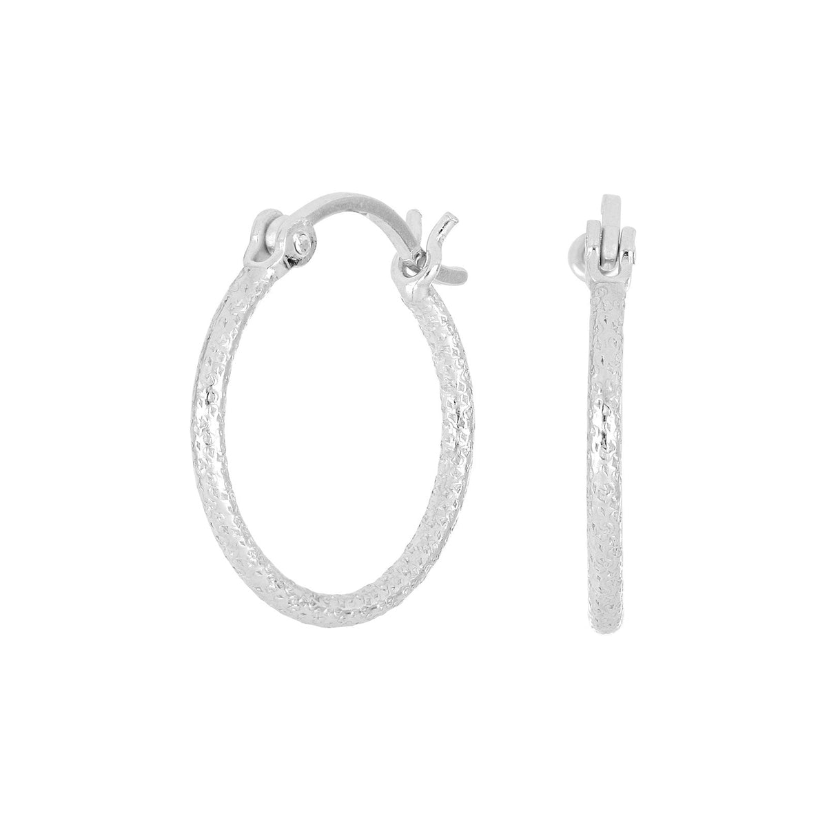 Nordahl Jewellery Rhod. sølvcreoler NICE52 1,6mm