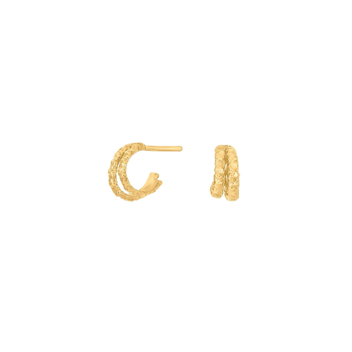 Nordahl Jewellery Sølv creol HAPPY52 – forgyldt