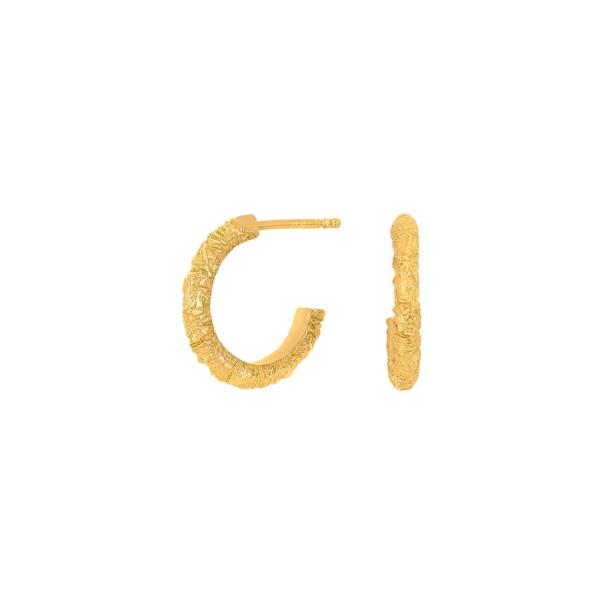 Nordahl Jewellery Sølv creol HAPPY52 – forgyldt