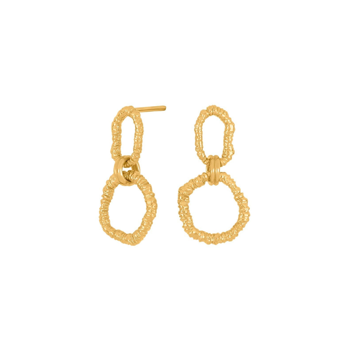 Nordahl Jewellery Sølv ørehænger HAPPY52 – forgyldt