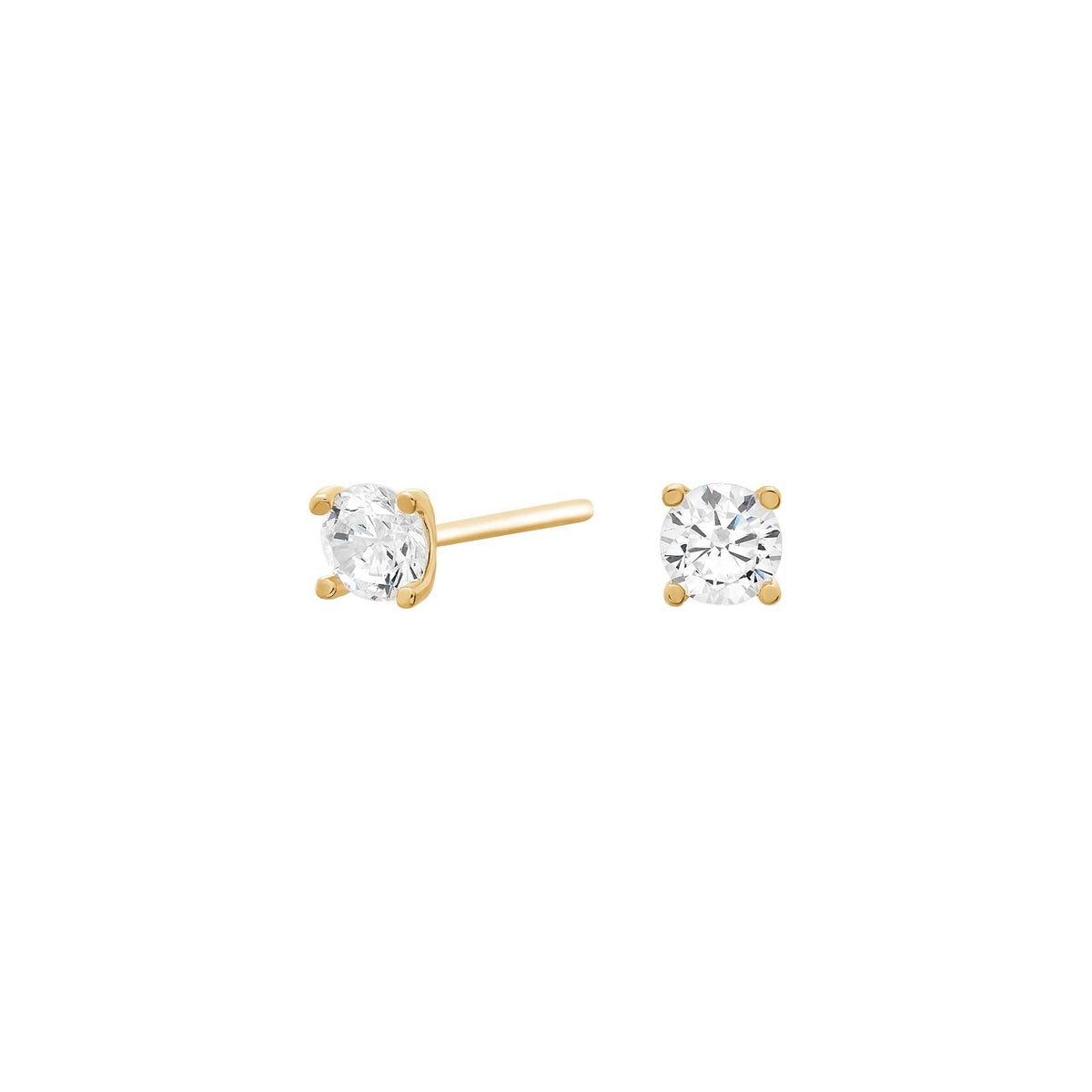 Siersbøl 8kt. guldørestikker i 4 grabber m/4mm cz