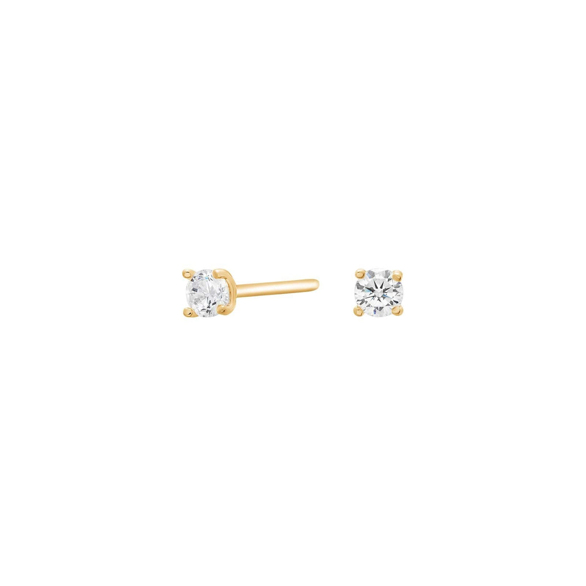 Siersbøl 8kt. guldørestikker i 4 grabber m/3mm cz