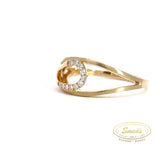 Classic Jewelry - 14 kt. guldring med diamant, 0,10ct tw/si - Model: 40-22600