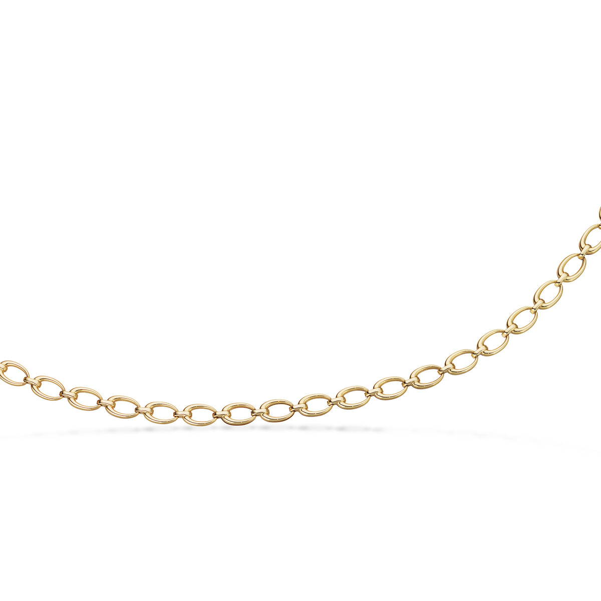 Scrouples - 8 kt. Guld armbånd ovale links 45 cm - Modelnr.: 34213A,M