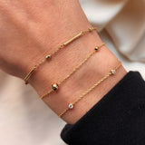 Scrouples - 8 kt. Guld armbånd med zirkonia - Model: 34393A,M