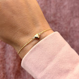 Scrouples - 8 kt. Guld armbånd med hjerte - Model: 34413A,M