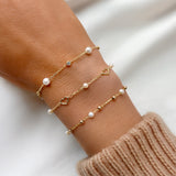 Scrouples - 8 kt. Guld armbånd med perler - Model: 34453A,M