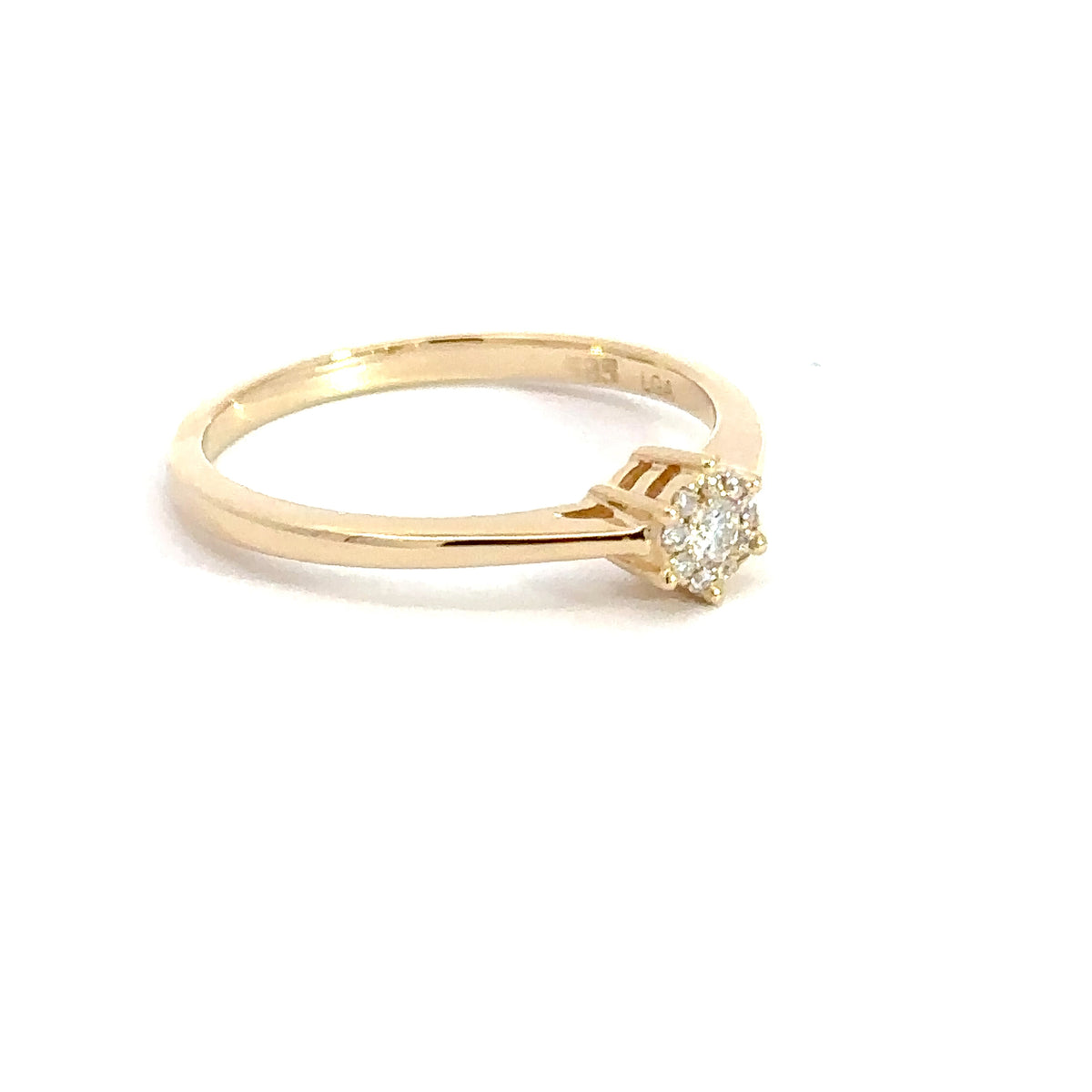 L&G - 14kt. Diamant ring med 0,08ct w/si - Modelnr.: 600020