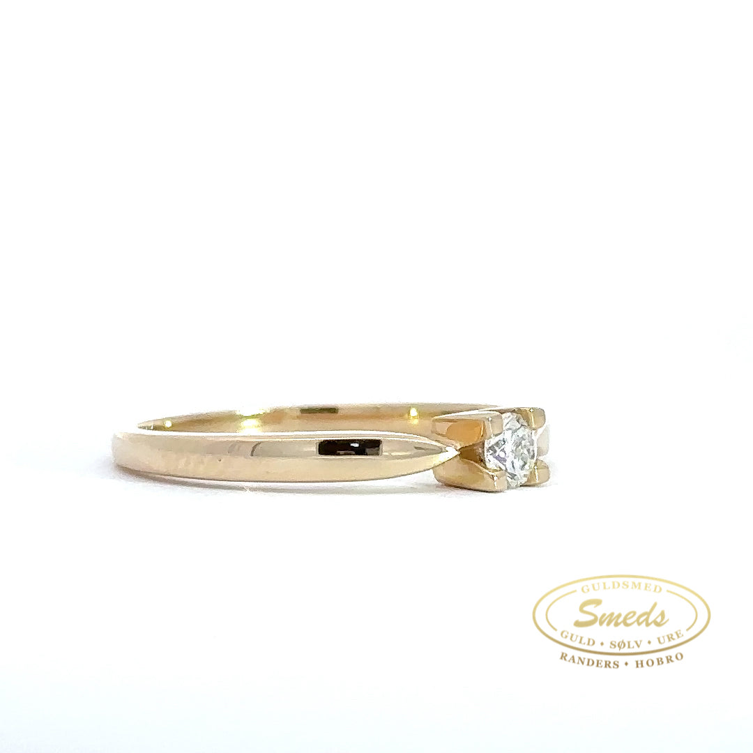 Amore - 14 kt. guld ring med diamant 0,15ct tw/si - Model: 40-22591