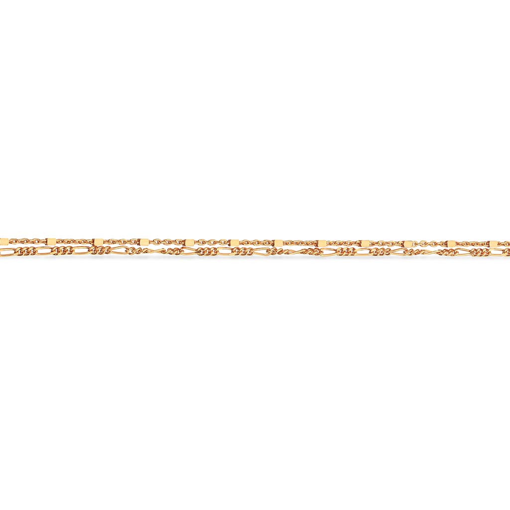 Scrouples - Armbånd forgyldt sølv med firkantede led - Model: 37922,18