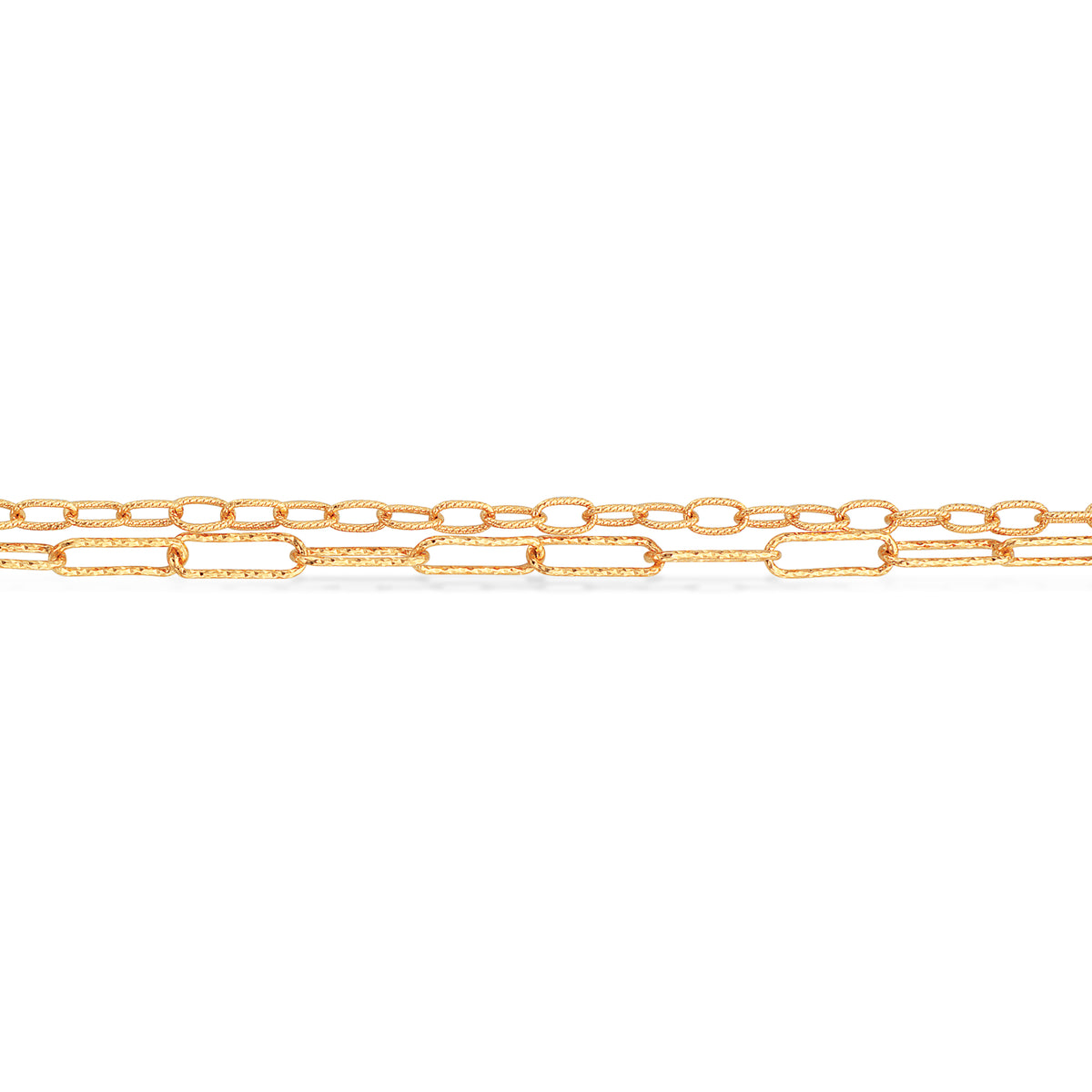 Scrouples - Halskæde forgyldt, dobbelt rækket long links - Model: 38012,42