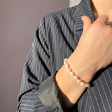 Scrouples - Armbånd, forgyldt sølv med barokke perler - Model: 38352A,M