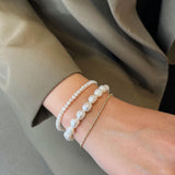 Scrouples - Armbånd, forgyldt sølv med barokke perler - Model: 38352A,M