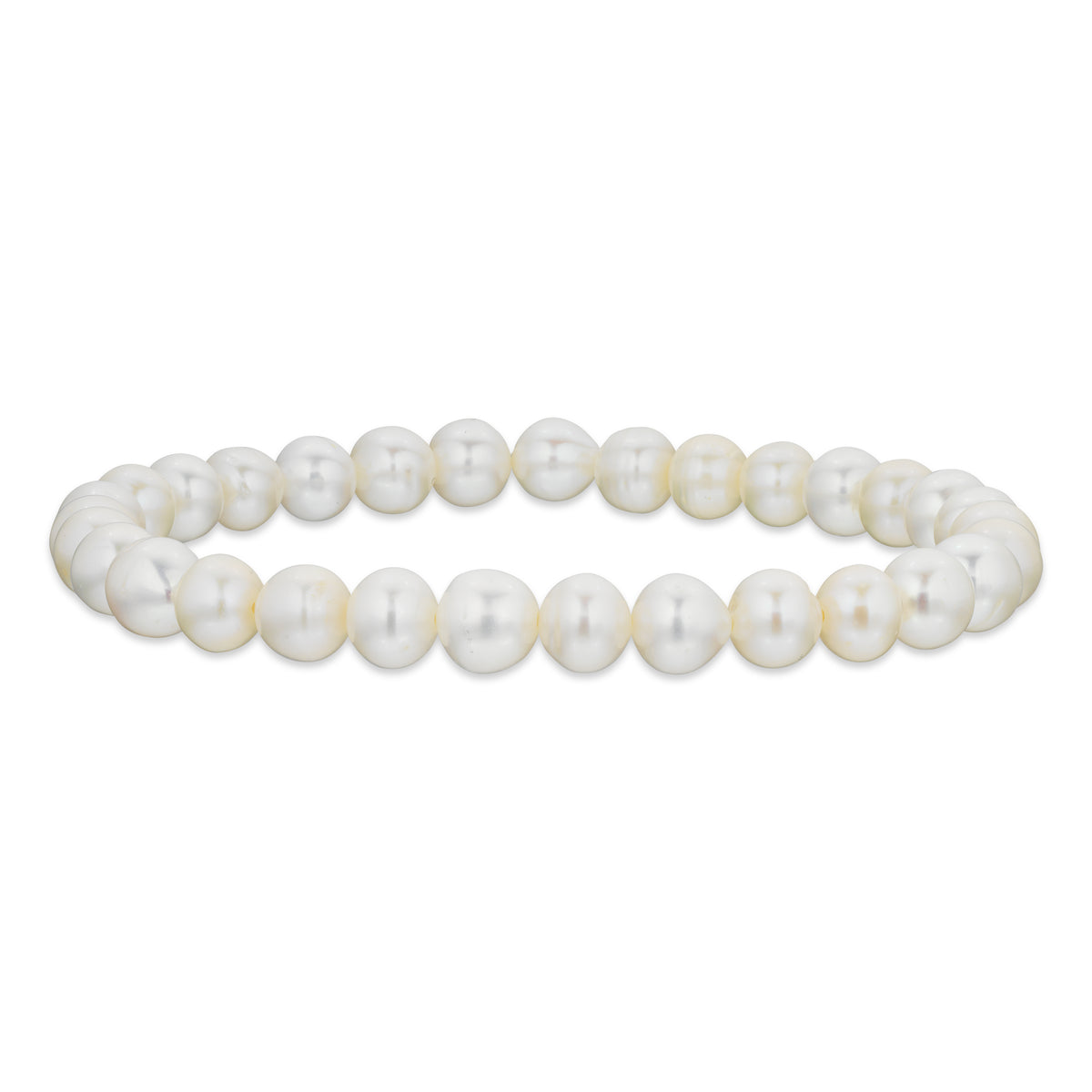Scrouples - FORCE Herre armbånd hvid ferskvandsperle 6-7 mm 20 cm - Model: 38362A,L