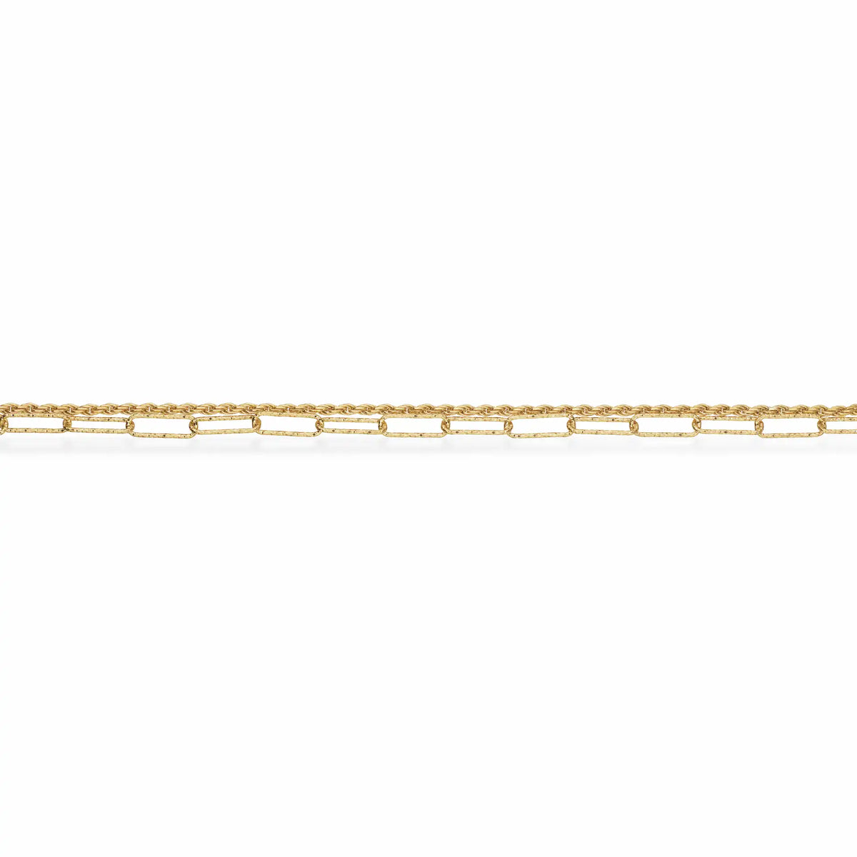 Scrouples - Forgyldt armbånd, 2 rk codel/facet links 17+2 cm - Model: 38372A,M