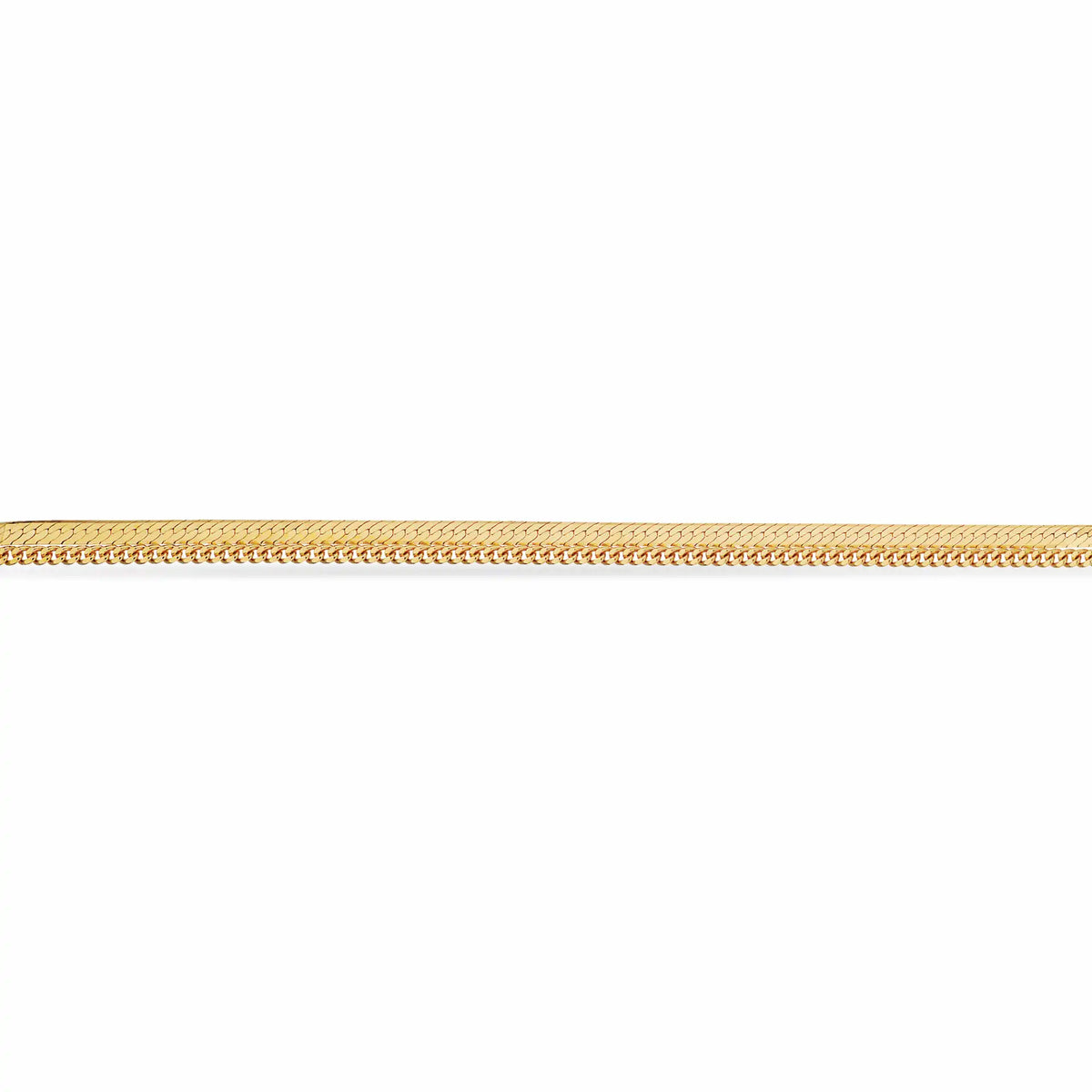 Scrouples - Forgyldt armbånd, 2 rk panzer/flad slange 17+2 cm - Model: 38452A,M