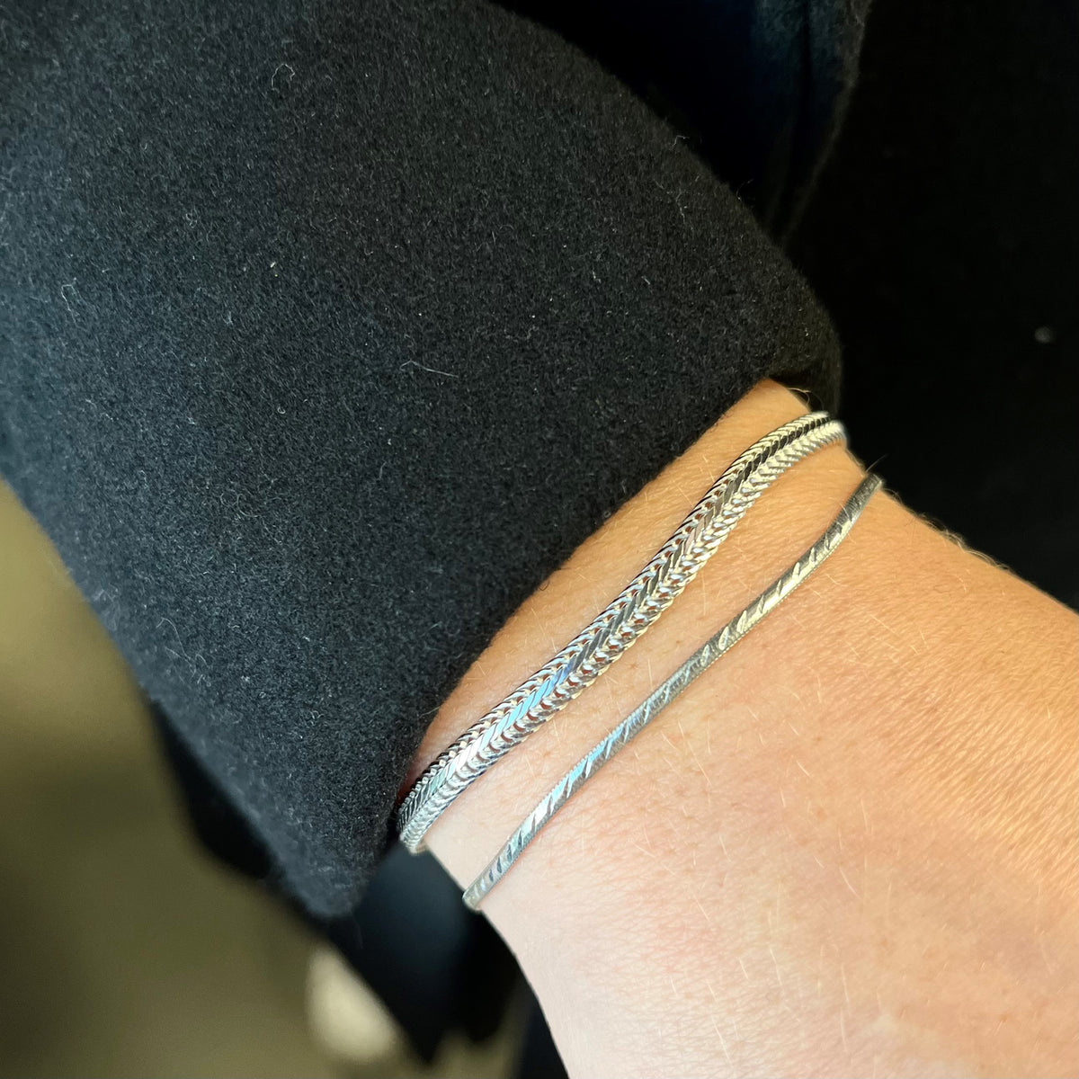 Scrouples - Sølv armbånd, sildeben 18,5 cm - Model: 38462A,M