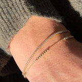 Scrouples - Armbånd forgyldt sølv, kugler på række - Model: 38842A,M