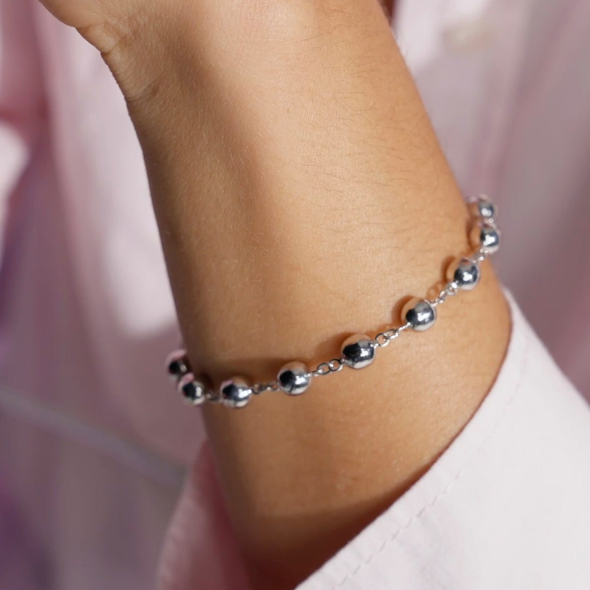 Scrouples - Armbånd, sølv, kugler - Model: 38962A,M