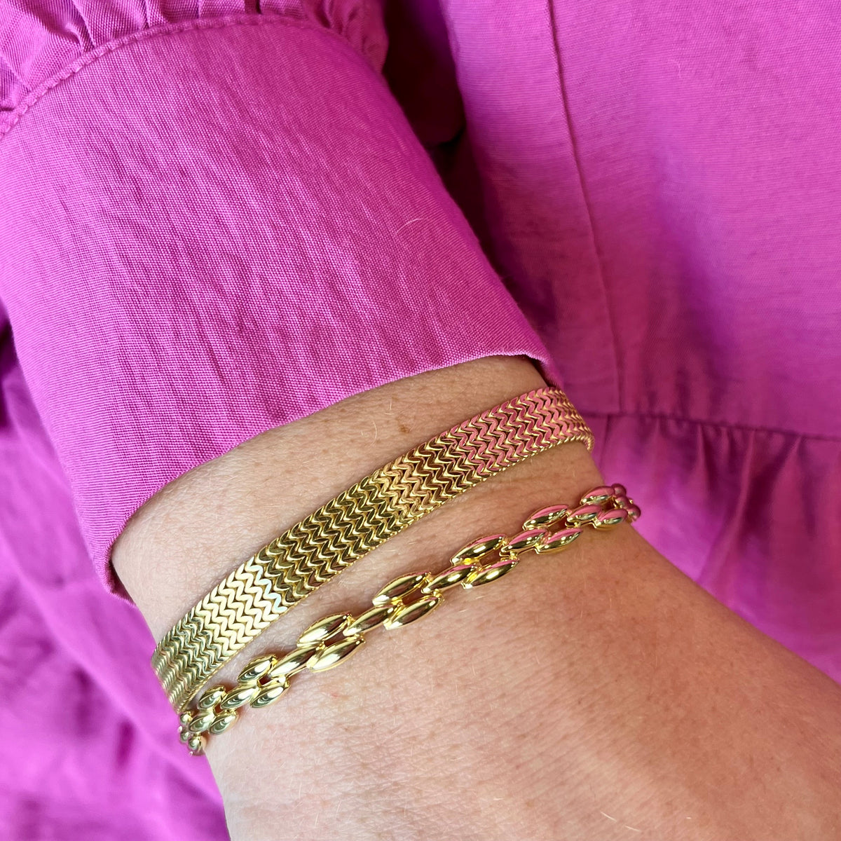 Scrouples - Forgyldt armbånd, 18,5cm - Model: 38972A,M
