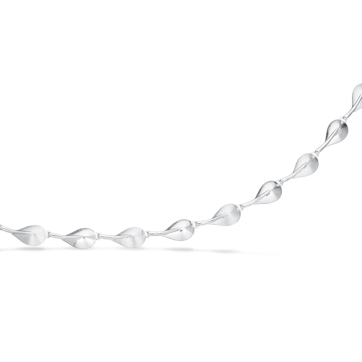 Scrouples - Halskæde mat/blank sølv 42+3 cm - Model: 39482H,M