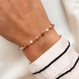 Scrouples - Armbånd - Forgyldt sølv, lilla+rosa krystaller - Model: 39652A,M