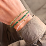 Scrouples - Armbånd, forgyldt sølv med fluorit - Modelnr: 39852A,M