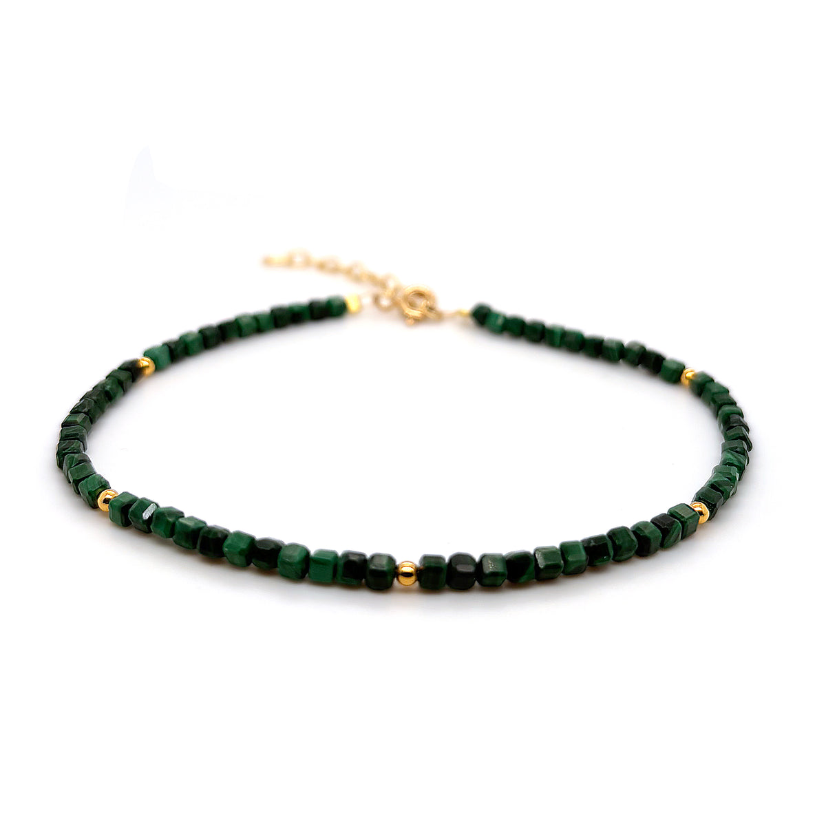 Scrouples - Armbånd, forgyldt sølv med Malakit - Modelnr: 39882A,M