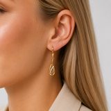 Classic Jewelry - 14 kt ørehænger med diamant i alt: 0,11