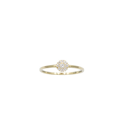L&G - 8 kt. guldring roset med zirkoner - Model: 400200
