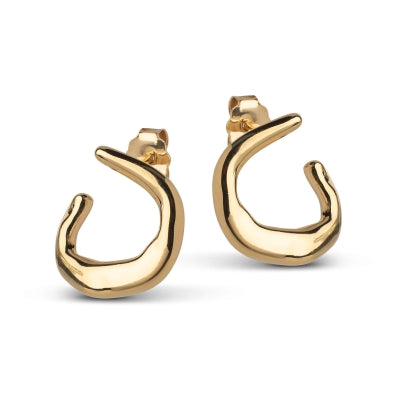 Enamel - INGA - 18kt forgyldt sølv ørestikker- Model: E402G