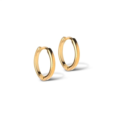 Enamel -  Classic - 10mm Forgyldt sølv Hoops  - Model: E168G