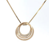 14 kt. Guld diamant vedhæng -  m. 0,07ct tw/si brillant - 20-22146