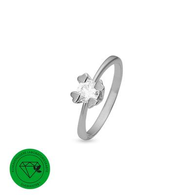Mary ring 14 kt hvidguld med 1,00 ct labgrown diamant W/VS - Model: 446477100